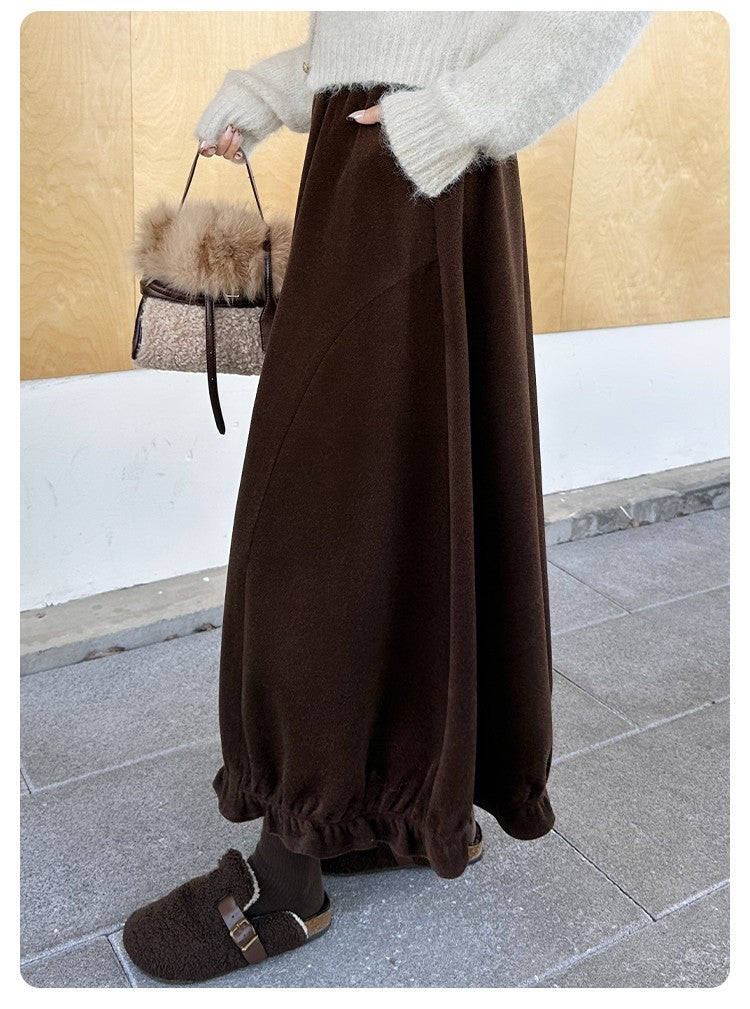 LOUISYAO Sweet Vintage Bouquet Skirt 2025 Winter Skirts Ofice Lady Fashion Premium  Senior Exquisite Long Women's A-Line Skirt