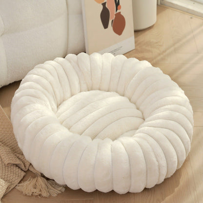 Cama Redonda para Cães Grandes, Cama Sofá Quente de Inverno Lavável para Gatos e Cães Grandes Disponível para Todas as Estações