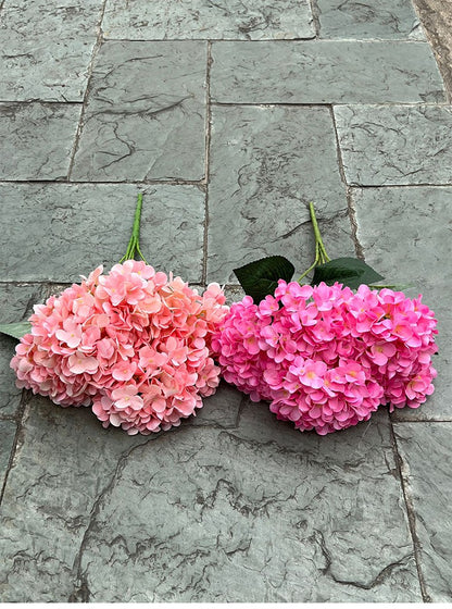 5 Heads Hydrangea Bouquet Silk Artificial Flowers for Party Wedding Living Room Decoration Accessories Home Decor Fake Flowers