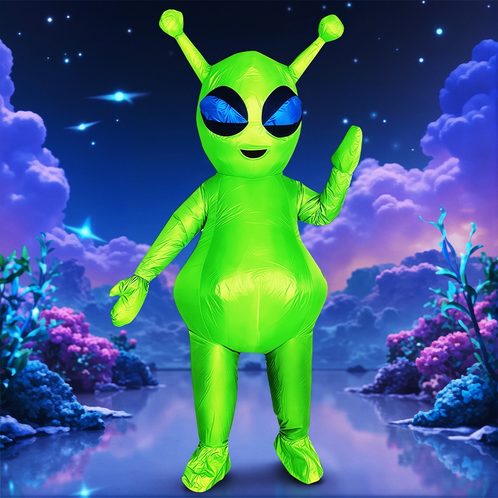 Fancy Funny Mascot Astronaut ET Inflatable Alien Costume Suit Dress Adult Purim Halloween Carnival Anime Party Cosplay Costumes