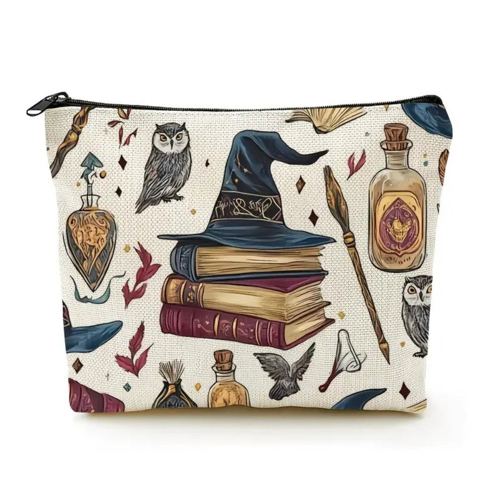 New Trendy Zipper Pouch Nature Moon Phase Simple Modern Cosmetic Bag Durable Storage Bag Gift