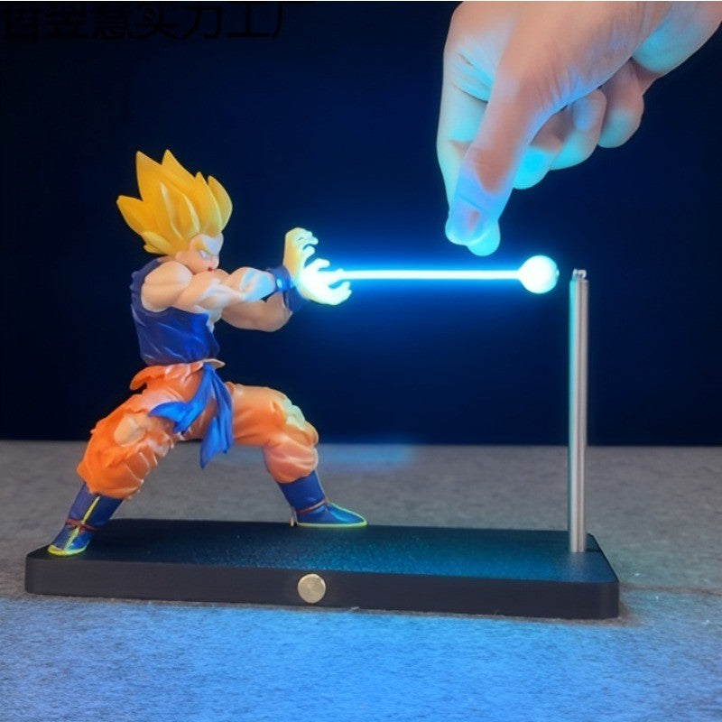 Dragon Ball Son Goku Night Light Anime Touch Kamehameha Night Light Creative Desk Decoration Cool Model Doll Boys  Gifts