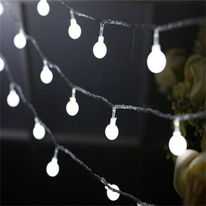 5M 10M 20M 30M 50M Cherry Balls LED Fairy String Lights  220V 110V Operated Wedding Christmas Outdoor Room Garland Decoration