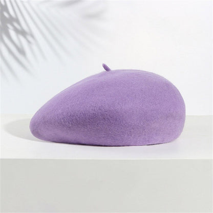 Boina Quente Multicolorida de Lã Grossa Inverno Outono Artista Retrô Francesa Lisa Chapéu de Pintor Para Mulheres Meninas Gorros Quentes Para Caminhada ao Ar Livre