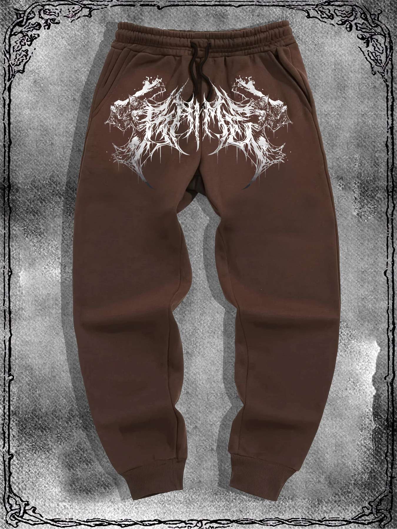 White Bandana Pattern Print Drawstring Sweatpants Loose Fit Unisex Joggers Purple Black Red Brown Grey Casual Fall Winter