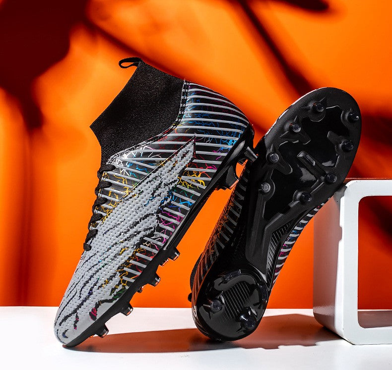 Men Light Soccer Shoes Size 35-45 Boys Soccer Shoes Football Boots High Ankle Kids Cleats Training Sport Sneakers Football Shoes