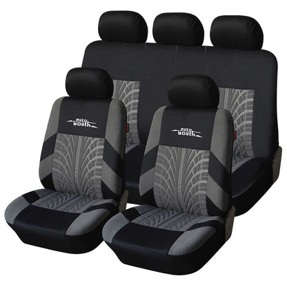 AUTOYOUTH Marca Bordado Capas de Banco de Carro Conjunto Universal para a Maioria dos Carros Capas com Detalhe de Banda de Rodagem do Pneu Estilo Protetor de Banco de Carro