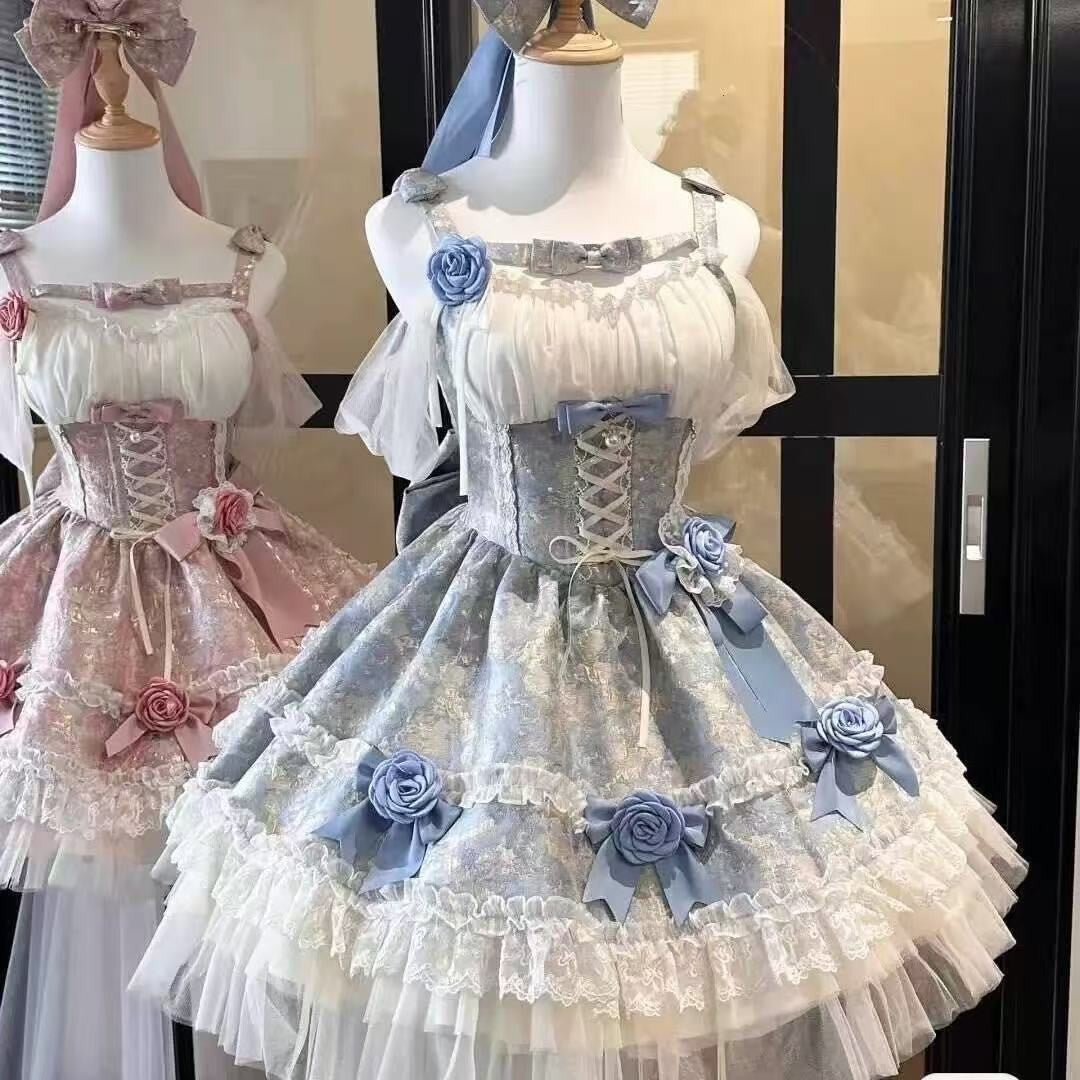 Gothic Y2k Sling Dress Women Harajuku Retro Tulle Ruffles Trim Christmas Party Outfit Grunge Aesthetic Sleeveless Elegant Wear