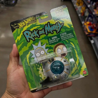 Hot Wheels Premium Réplica de Entretenimento Nave do Rick de Rick e Morty Brinquedo Colecionável de Metal Fundido Modelo Veículo Presentes