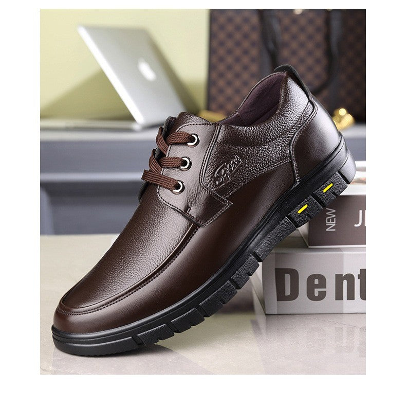 Hot Sale Men Genuine Leather Casual Shoes Soft Sole Walking Shoes Luxury Brand Middle-aged Old Man Dad Lightweight Loafers Shoes