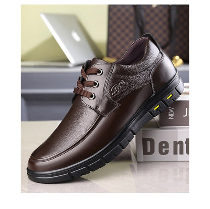 Hot Sale Men Genuine Leather Casual Shoes Soft Sole Walking Shoes Luxury Brand Middle-aged Old Man Dad Lightweight Loafers Shoes