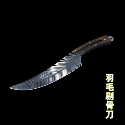 Faca de cozinha forjada em aço inoxidável, faca de chef, faca de cozinha Longquan Xiaketang, faca de corte de ossos de pena