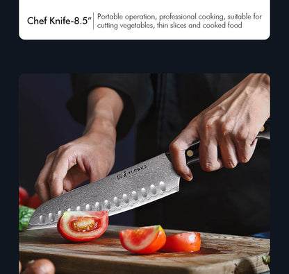 TURWHO 1-6PCS Kitchen Knives Set Japanese 67 Layer Damascus Steel Chef Knife PRO VG10 Santoku Bread Boning Utility Paring Knives
