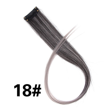 Alileader Aplique de Cabelo Extensão com Clip 57 Cores Ombre Liso Extensão de Cabelo com Clip em Apliques Peças de Cabelo de Fibra de Alta Temperatura