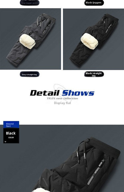 Casual Men's Clothing Men Pants Dresy Baggy Sweatpant for Women Elastic Waist Sports Drawstring Winter Clothes Warm Windproof