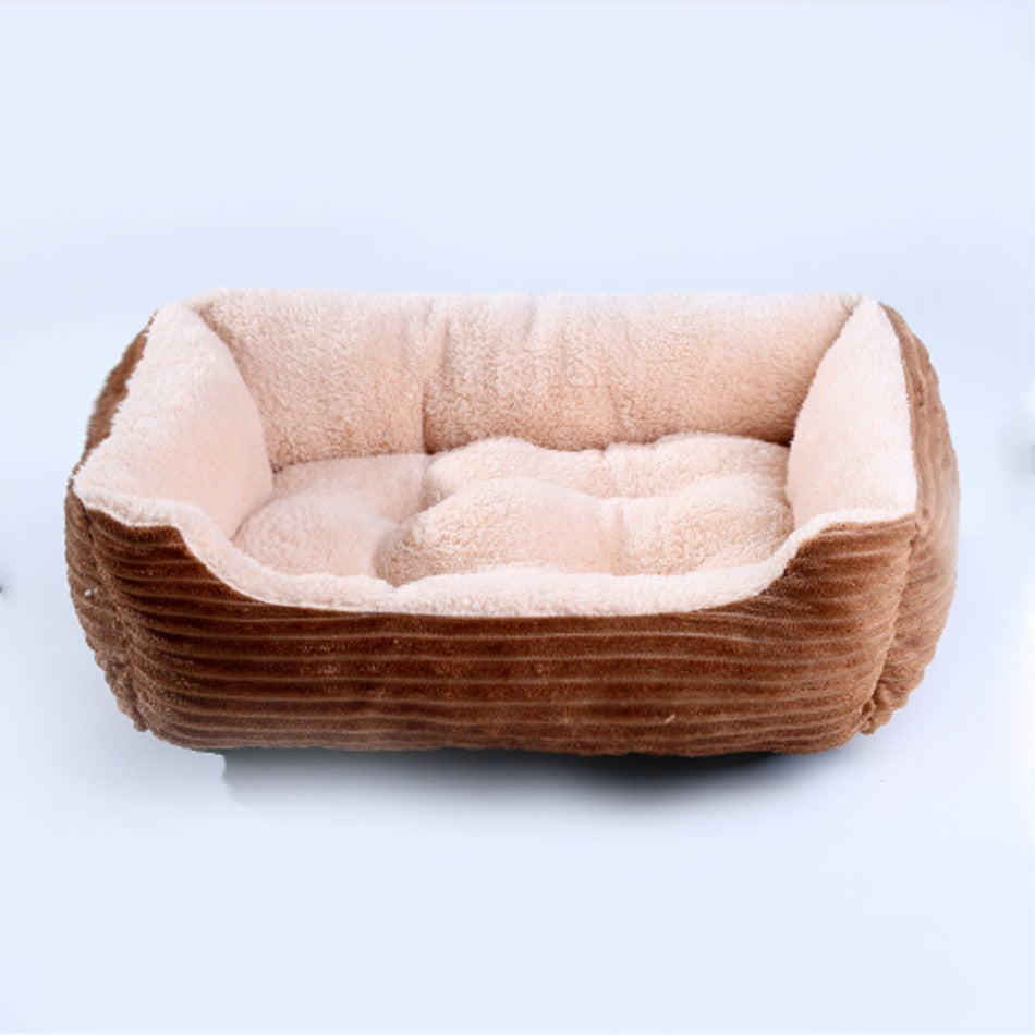 Cama para Cães e Gatos, Quadrada, Pelúcia, Canil, Sofá-Cama para Cães de Porte Médio e Pequeno, Almofada Calmante para Pets, Casa, Artigos para Animais de Estimação, Inverno