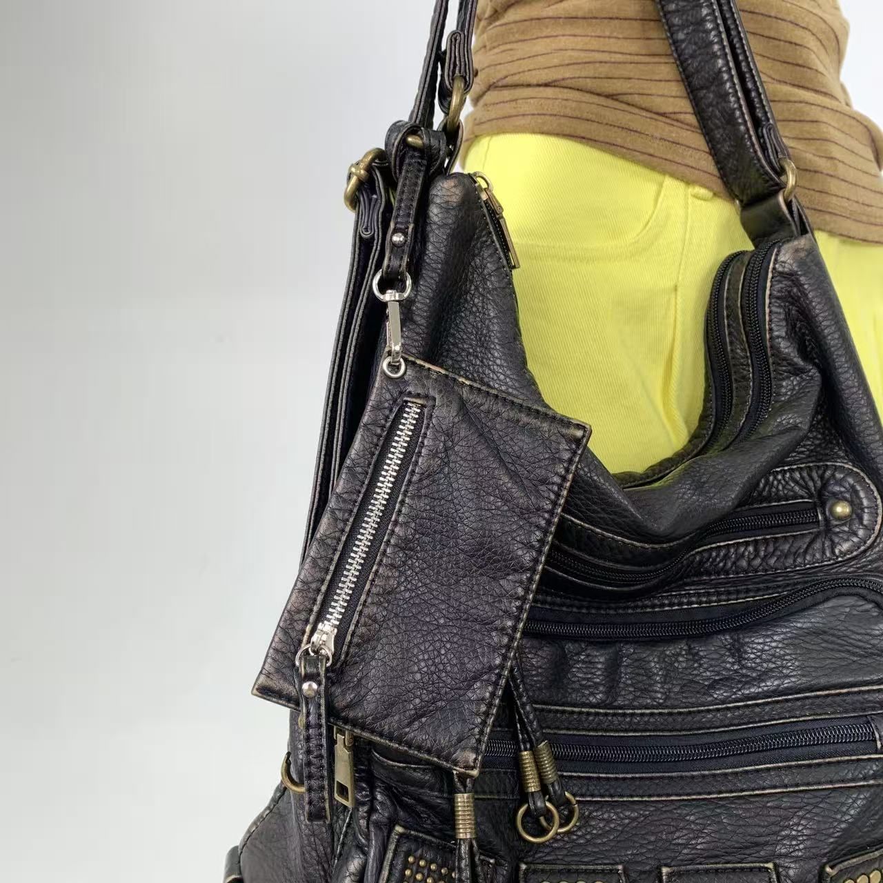 Y2K vintage matching small change bag, spicy girl street personality big bag, strap small card bag