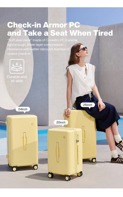 Mixi Large-Capacity Suitcase 24 26nch Checked in Rolling Wheels PC Luggage TSA Lock Trolley Case Travel Suitcases Trunk M9301