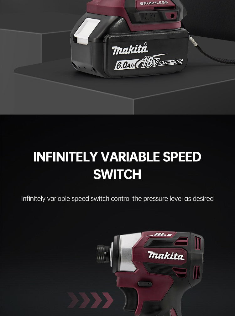 Furadeira/Parafusadeira de impacto Makita DTD173 18V, sem escova, ferramenta elétrica para melhorias domésticas e projetos DIY, 180Nm, furadeira elétrica para madeira/parafuso/modo T