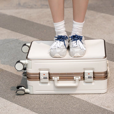 New High Quality Suitcase 20" Carry on Travel Trolley Case Bag Upgrade Aluminum Frame with Lock Rolling Luggage ABS+PC Material