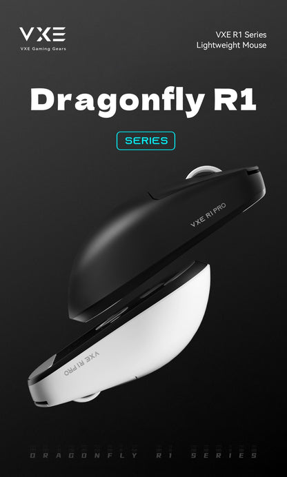 Mouse Gamer ATK VXE Dragonfly R1 E-Sports Longa Duração da Bateria Paw3395 Leve Ergonômico Mouse Bluetooth de Três Modos