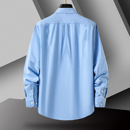 Button Down Collar Men's Long Sleeve Shirt, Single Breasted Shirts, Blue Black Gray Green Yellow Red Top Men Camisa M-5XL 6XL