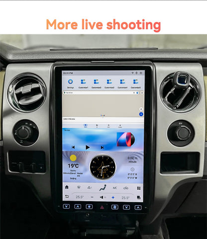 14,4 polegadas Android 13 128GB Para Ford F150 Raptor 2009-2014 Tesla Style Car GPS Navigation Multimedia Player Rádio Leitor de Fita Multimídia