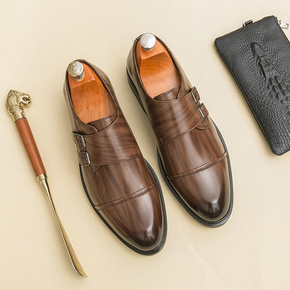 Brand New Men's Pointed Comfortable Business Banquet Oxford Shoes Fashion Spring Men's Breathable Casual Wedding Leather Shoes