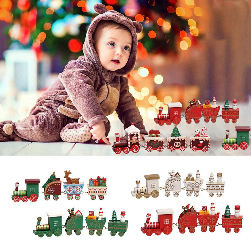 Wooden/Plastic Train Christmas Ornament Merry Christmas Decoration For Home 2025 Xmas Gifts Noel Natal Navidad New Year 2026