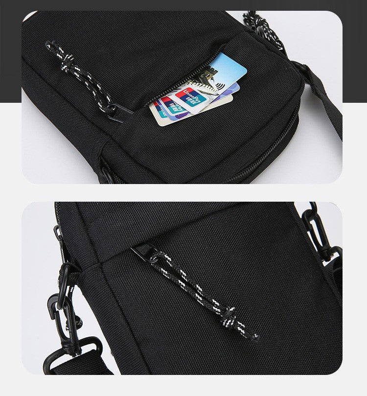 Simple Casual Mini Crossbody Bag Men's Nylon Small Shoulder Bag For Men Oxford Messenger Phone Side Sling Bag Husband Chest Pack