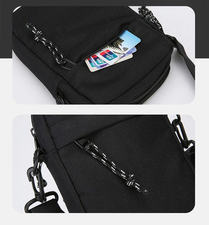 Simple Casual Mini Crossbody Bag Men's Nylon Small Shoulder Bag For Men Oxford Messenger Phone Side Sling Bag Husband Chest Pack