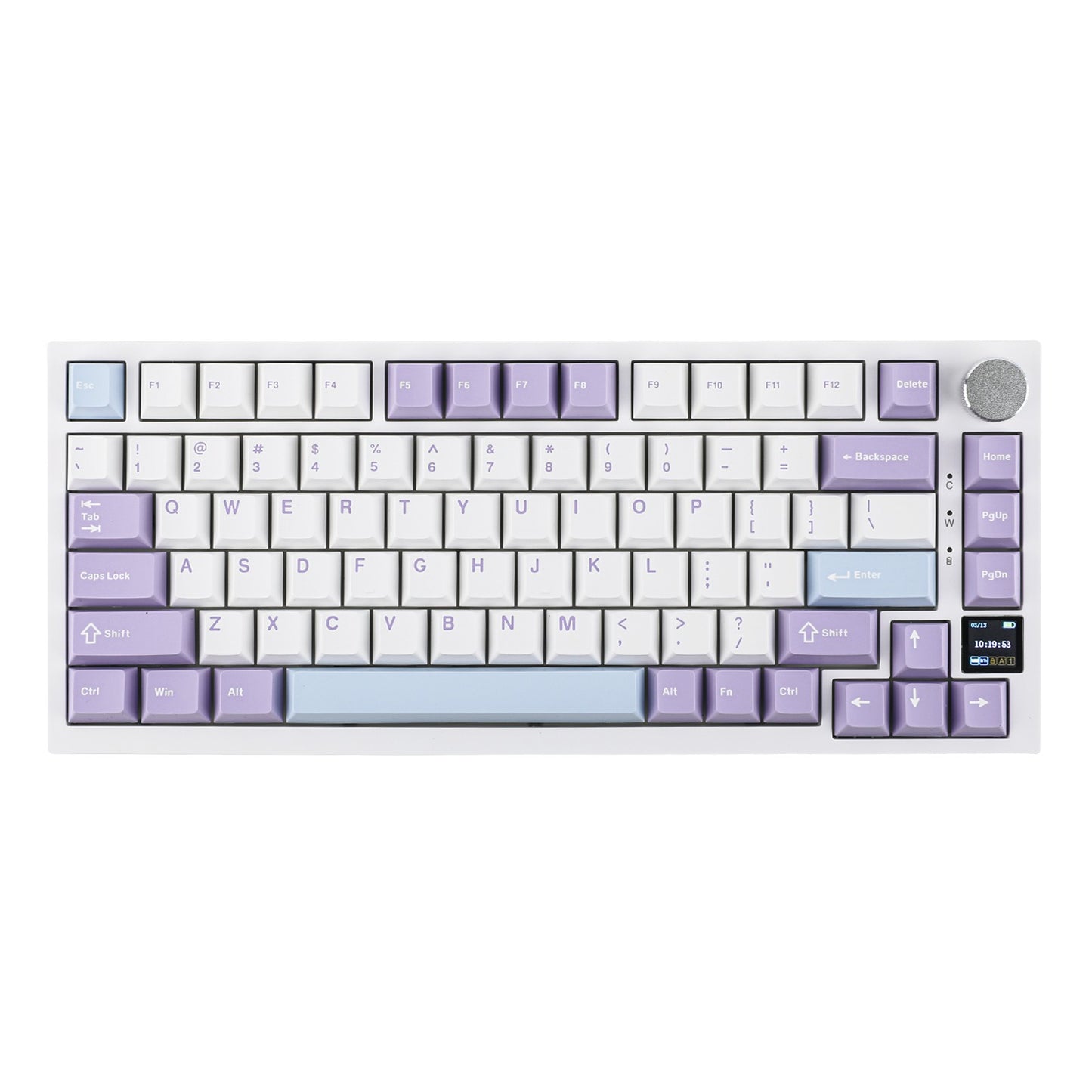 Teclado Gamer Ajazz AK820 Pro com Chave Magnética, Montagem Gasket, Bluetooth 5.1/Wireless 2.4G/USB-C com Fio, Tela TFT, para Mac/Windows