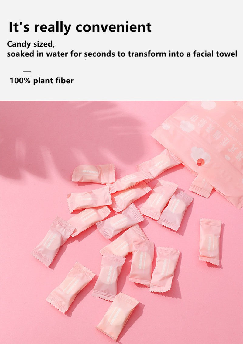 Bathroom Compressed Towel Disposable Capsules Towels Magic Face Care Tablet Non Woven Travel Portable Cloth Wipes Paper Tissue