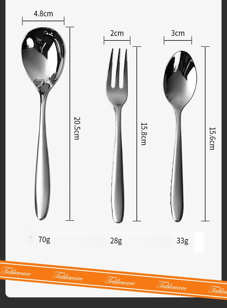 6 Peças de talheres de aço inoxidável 304, conjunto criativo de faca, garfo e colher para bife, para restaurante e hotel, conjunto de talheres de alta qualidade.