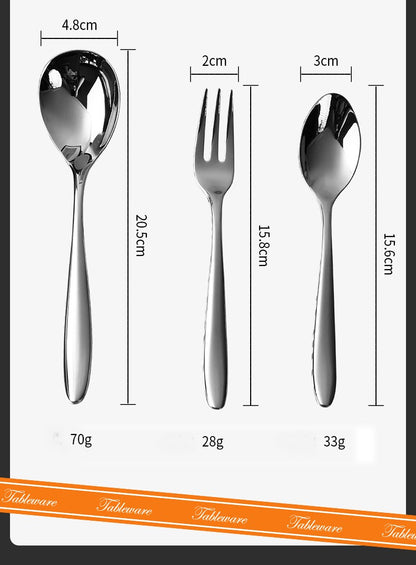6 Peças de talheres de aço inoxidável 304, conjunto criativo de faca, garfo e colher para bife, para restaurante e hotel, conjunto de talheres de alta qualidade.