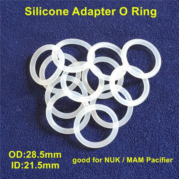 Chenkai 50pcs Transparent Silicone Mam Ring DIY Baby Pacifier Dummy NUK Clear Adapter O Rings Holder Chain Toy Accessories