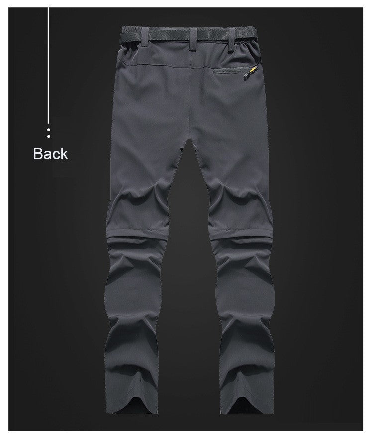 TRVLWEGO Men's Camping Hiking Pants Trekking High Stretch Summer Thin Waterproof Quick Dry UV-Proof Outdoor Travel Trousers