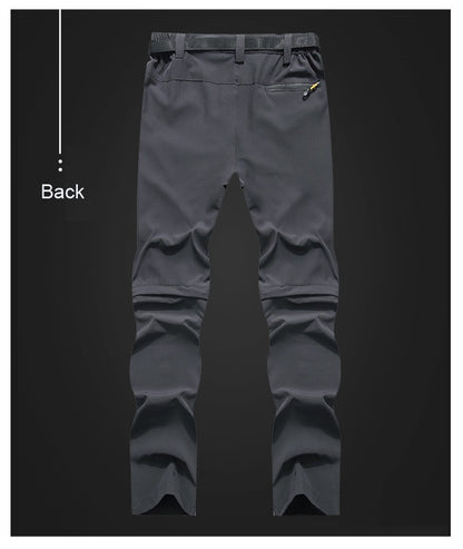 TRVLWEGO Men's Camping Hiking Pants Trekking High Stretch Summer Thin Waterproof Quick Dry UV-Proof Outdoor Travel Trousers