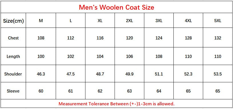 2025 New Men's Knee-Length Wool Blend Overcoat | Korean Style Loose Fit Trench Coat A/W Season | Plus Size Casual Fashion