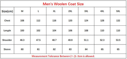 2025 New Men's Knee-Length Wool Blend Overcoat | Korean Style Loose Fit Trench Coat A/W Season | Plus Size Casual Fashion