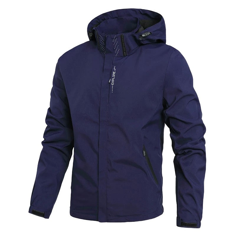 Spring Autumn New Men Casual Jacket Men Outdoor Windproof Waterproof Athletes Jacket Coat Detachable Hat Jackets Male M-5XL