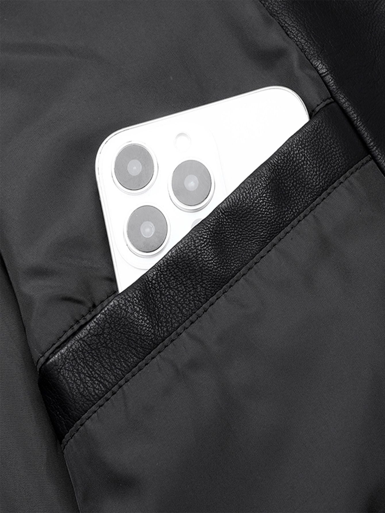 Men'S Baseball Jacket - Windproof Warm Coat with Zipper Closure, Brown & Green Accent Jacket, Non-Stretch Shell for Casual Outer