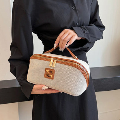 Women's Cosmetic Bag Portable Denim Storage Bag Large Luxury Makeup Bag Travel organizer Toiletry Wash Bag