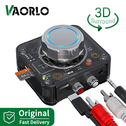 Receptor de Áudio Bluetooth 5.0 Adaptador Sem Fio de Música Estéreo 3D Cartão TF RCA 3.5mm Jack P2 para Carro Alto-Falante Amplificador Fone de Ouvido