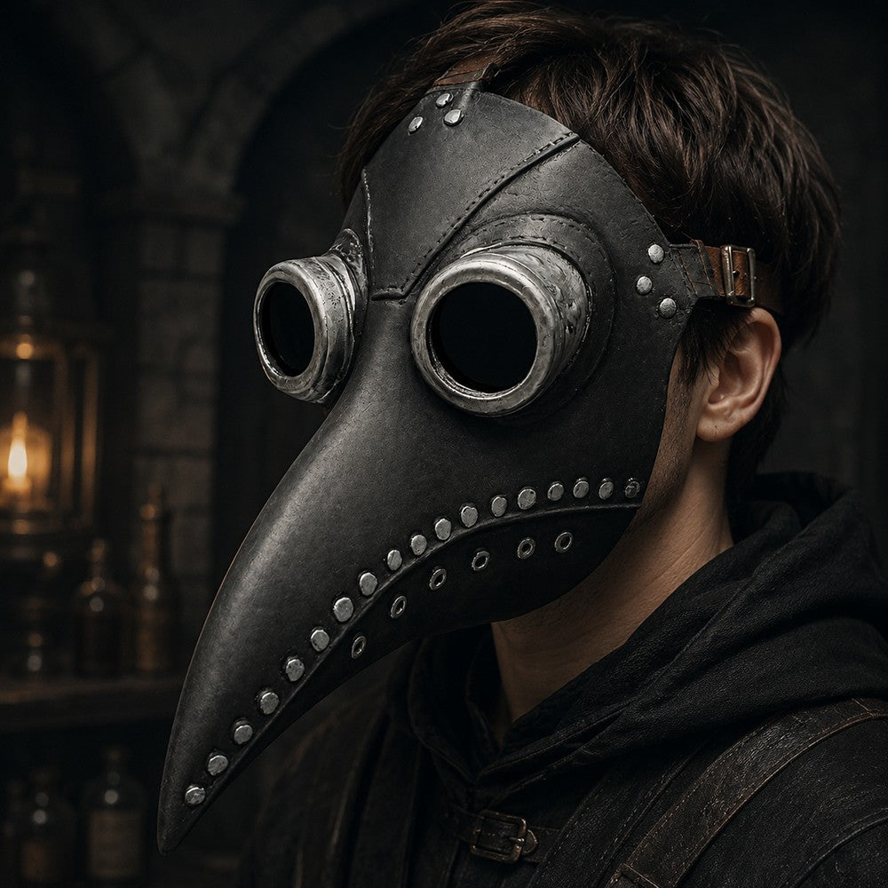 Steampunk Bird Beak Latex Mask Retro Gothic Costume Mask for Halloween Cosplay Carnival Party