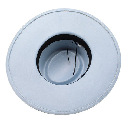 Classic British Style 9.5CM Big Wide Brim Fedora Hat For Women Fashion Autumn Winter Felt Church Hats Wedding Dress Jazz Cap