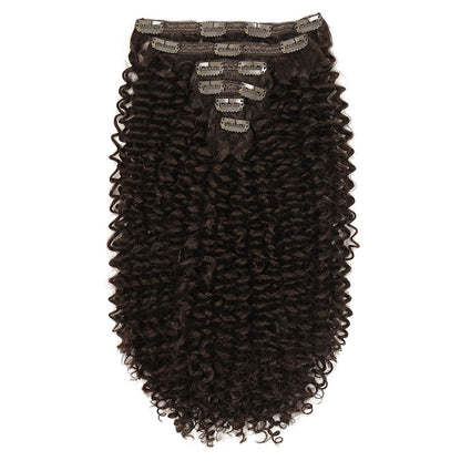 Extensões de cabelo encaracoladas tipo kinky sintéticas com presilhas, apliques de cabelo natural, extensões com presilhas, 6 peças, cabeça inteira, presilhas de 66 cm/140 g