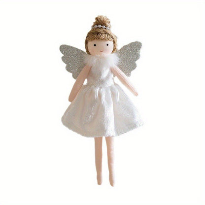 New Christmas Plush Angel Doll Pendant Ornaments Xmas Tree Hanging Decorations For Home Festive Party Decor 2024 New Year Gifts
