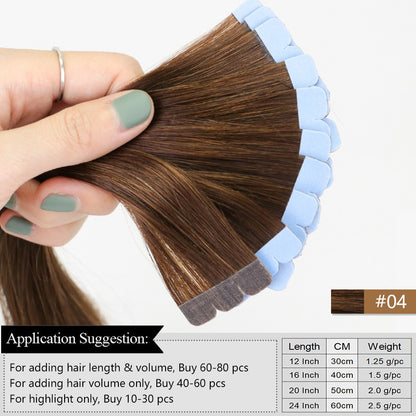 Mini Tape Human Hair Natural Tape in Hair Extentions 3x0.8cm Invisible Tape 10pcs/pack For Side Hair Shipping from the US