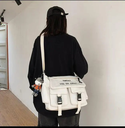 Nylon Crossbody Bags for Men Women Large Capacity Handbags Shoulder Bag Casual Youth Canvas Messenger Bag Student School Bags